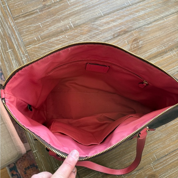 Coach Signature Brown and Pink Tote - Picture 5 of 6